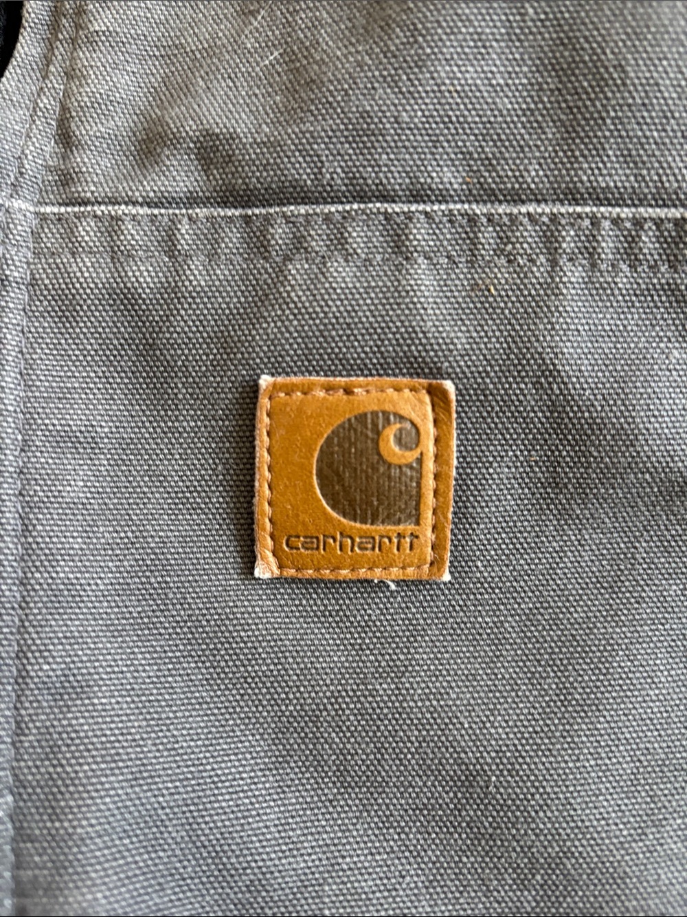 Men's Carhartt J208 Sandstone Duck Active Jacket in Gravel (gray) Like New - Picture 3 of 4